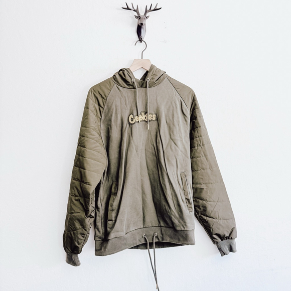 Cookies Other - Cookies Men's Olive Green Quilted Hoodie Size XL